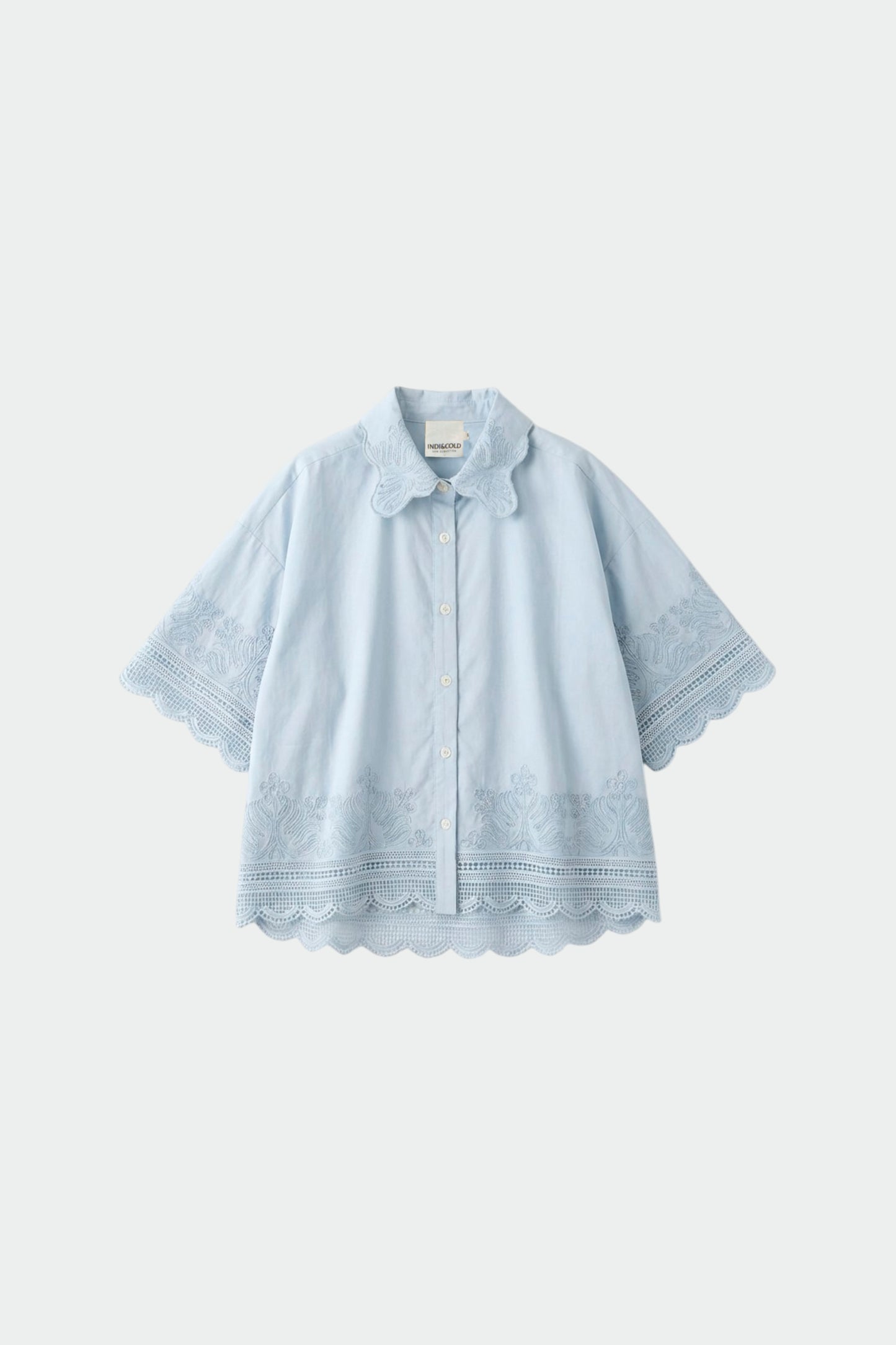 CAMISA BORDADA POPELÍN
