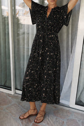VESTIDO LARGO ESTAMPADO FLORAL