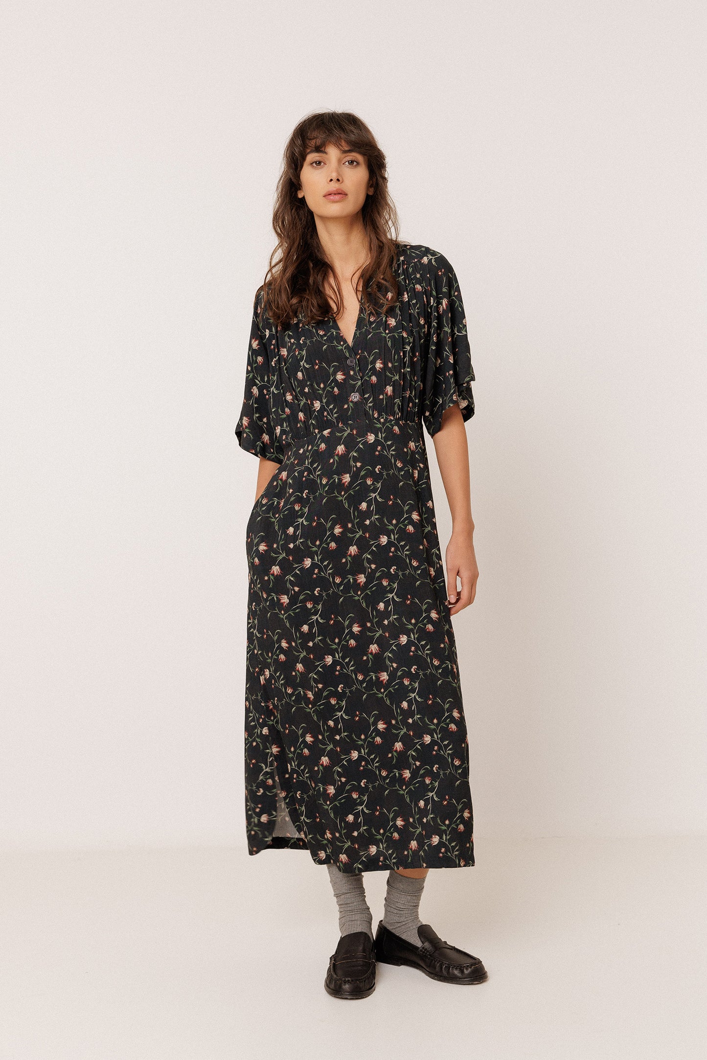 VESTIDO LARGO ESTAMPADO FLORAL