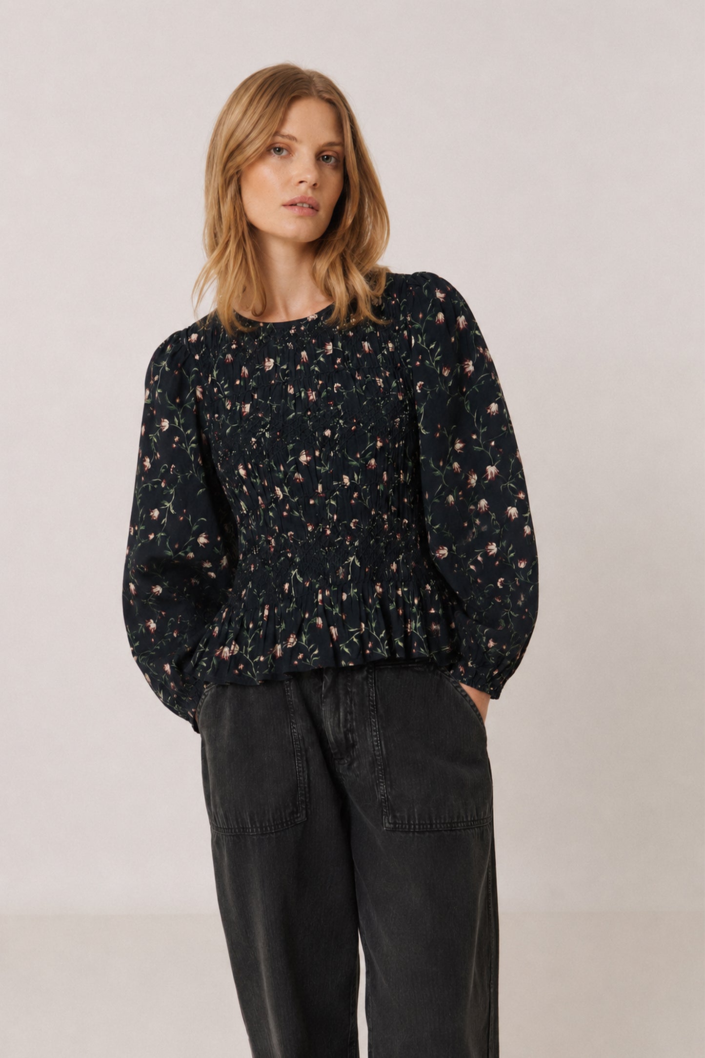 BLUSA SMOCK ESTAMPADO FLORAL