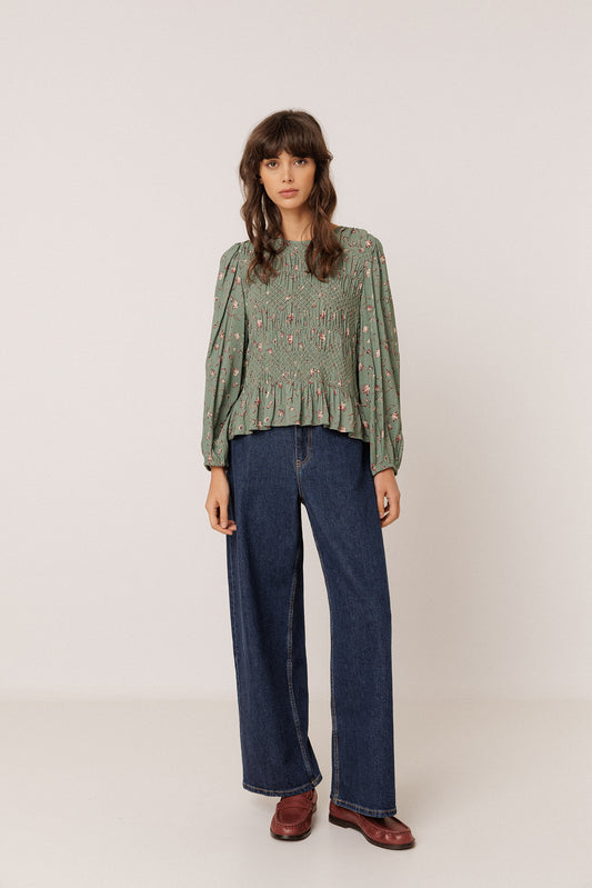 BLUSA SMOCK ESTAMPADO FLORAL 2