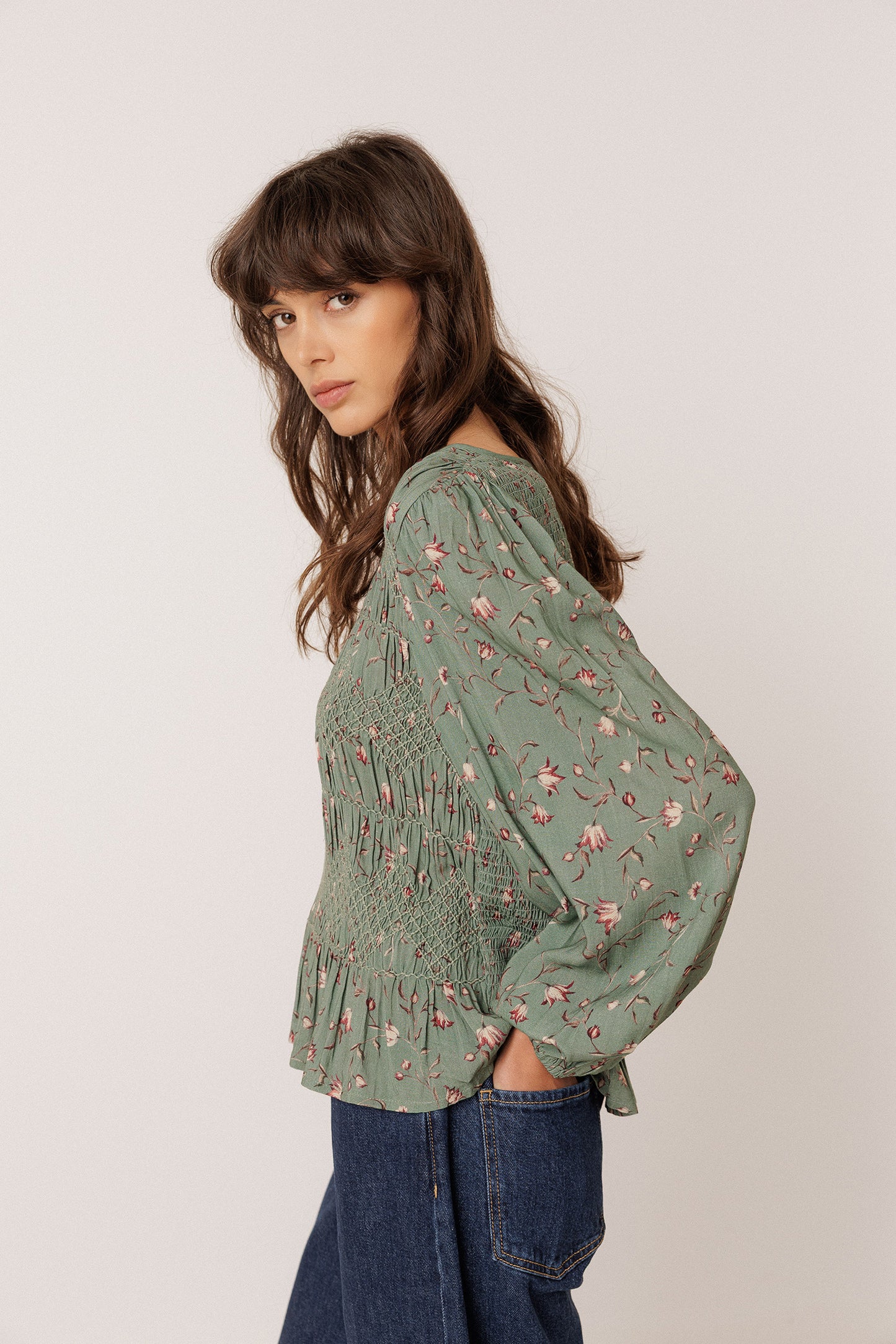 BLUSA SMOCK ESTAMPADO FLORAL