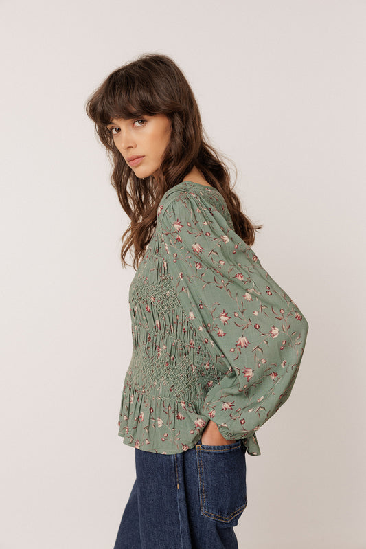 BLUSA SMOCK ESTAMPADO FLORAL 3