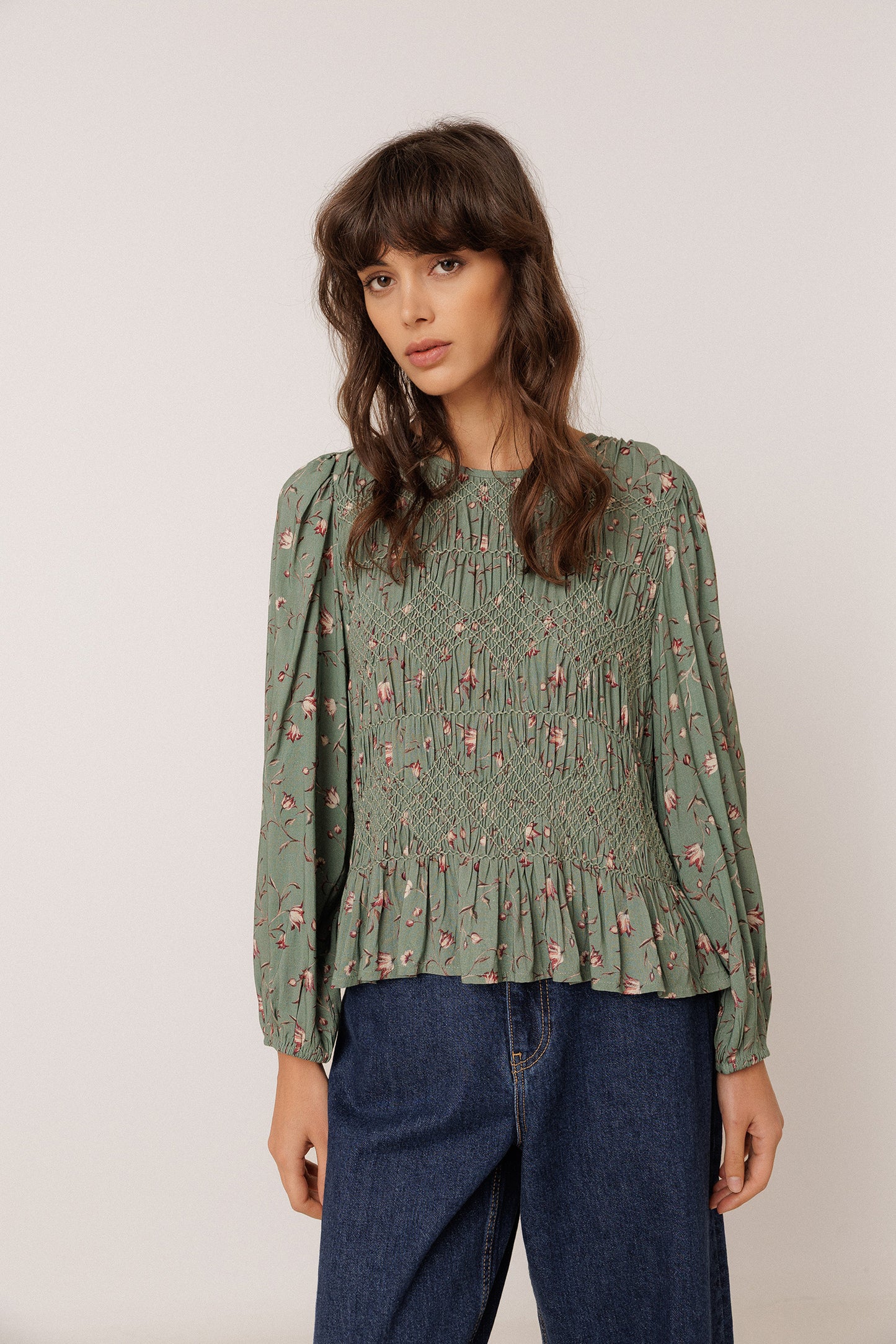 BLUSA SMOCK ESTAMPADO FLORAL