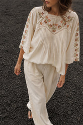 BLOUSE EMPIÈCEMENT BRODÉ