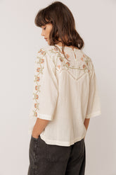 BLOUSE EMPIÈCEMENT BRODÉ