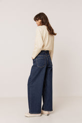 WIDE-LEG DENIM PANTS