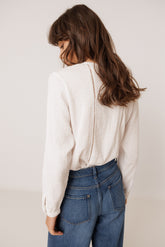BLUSA ROMÁNTICA DOBLE GASA
