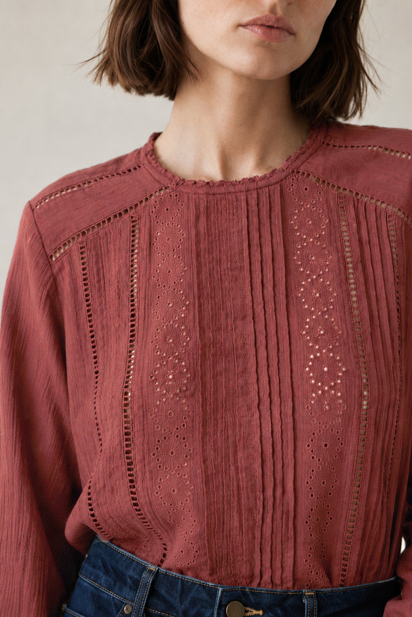 BLUSA ROMÁNTICA DOBLE GASA