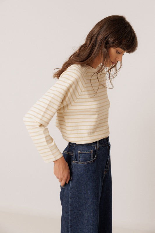 [CL] STRIPED TERRYCLOTH SWEATSHIRT 1