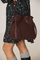BOLSO BANDOLERA PIEL FRUNCIDA