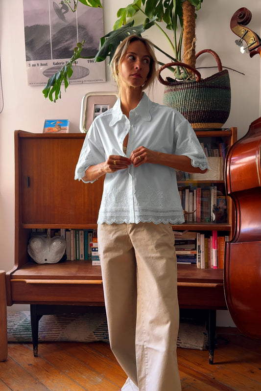 [CL] EMBROIDERED POPLIN SHIRT 3