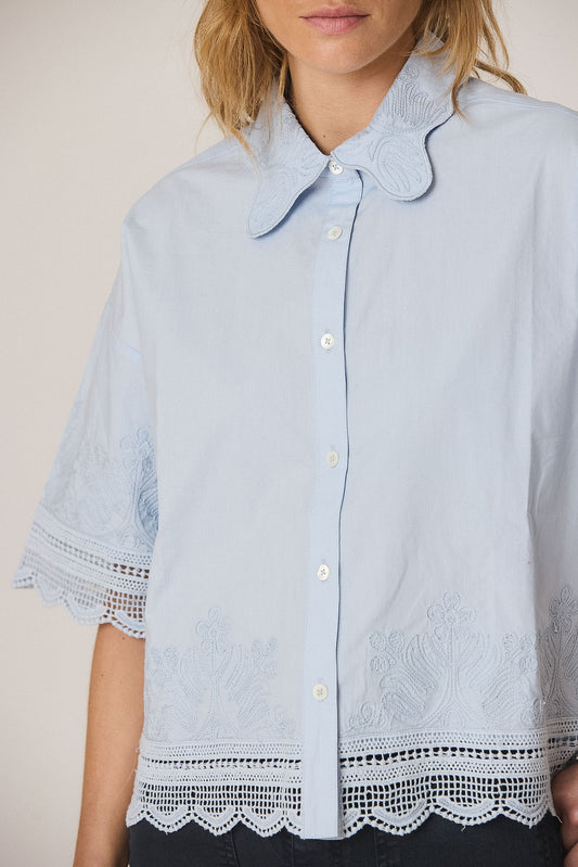 CAMISA BORDADA POPELÍN 6