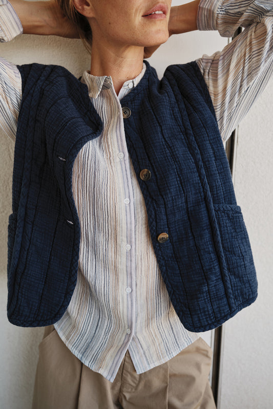 CAMISA RAYAS DOBLE GASA 2