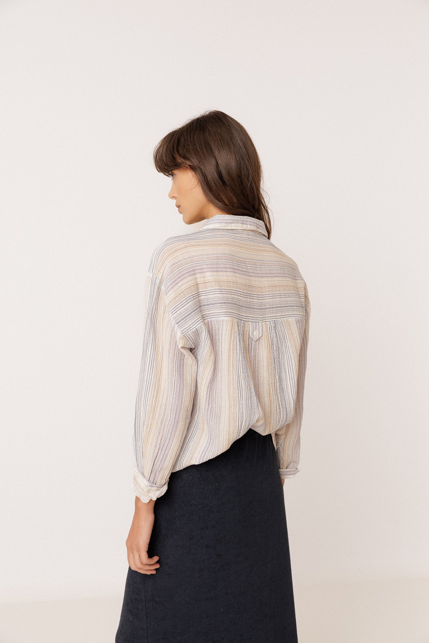 CAMISA RAYAS DOBLE GASA