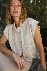 BLUSA RAYAS DOBLE GASA