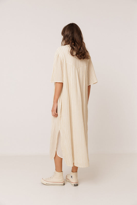 VESTIDO RAYAS DOBLE GASA 6