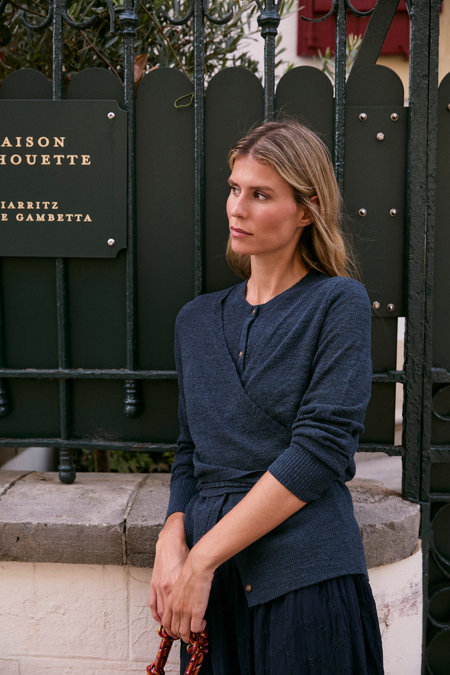 [CL] DOUBLE-LAYER WRAP CARDIGAN