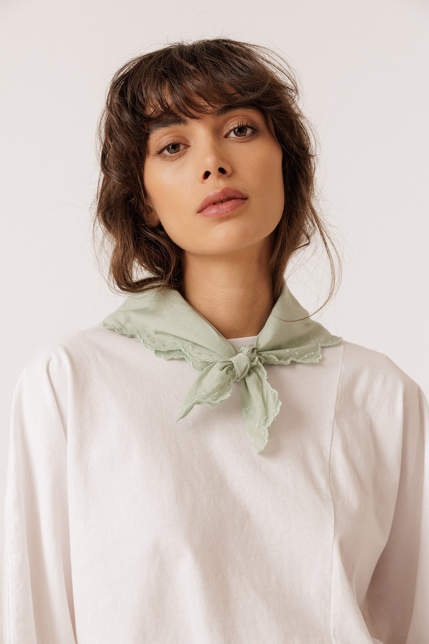 EMBROIDERED VOILE HANDKERCHIEF