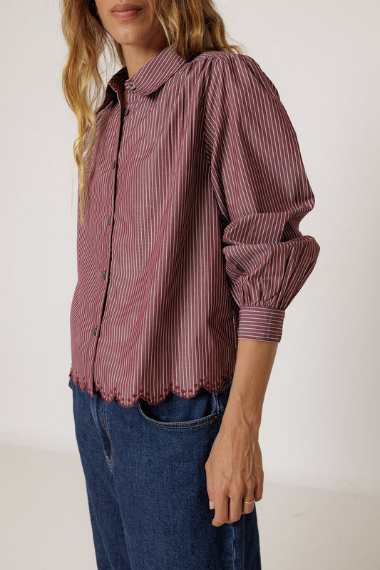 CAMISA RAYAS BAJO FESTONEADO 2