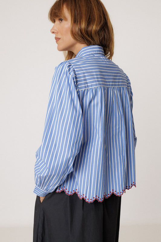 CAMISA RAYAS BAJO FESTONEADO 5