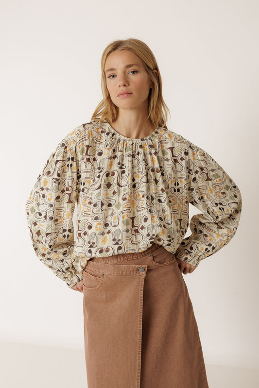 BLUSA ESTAMPADA DOBLE GASA 1