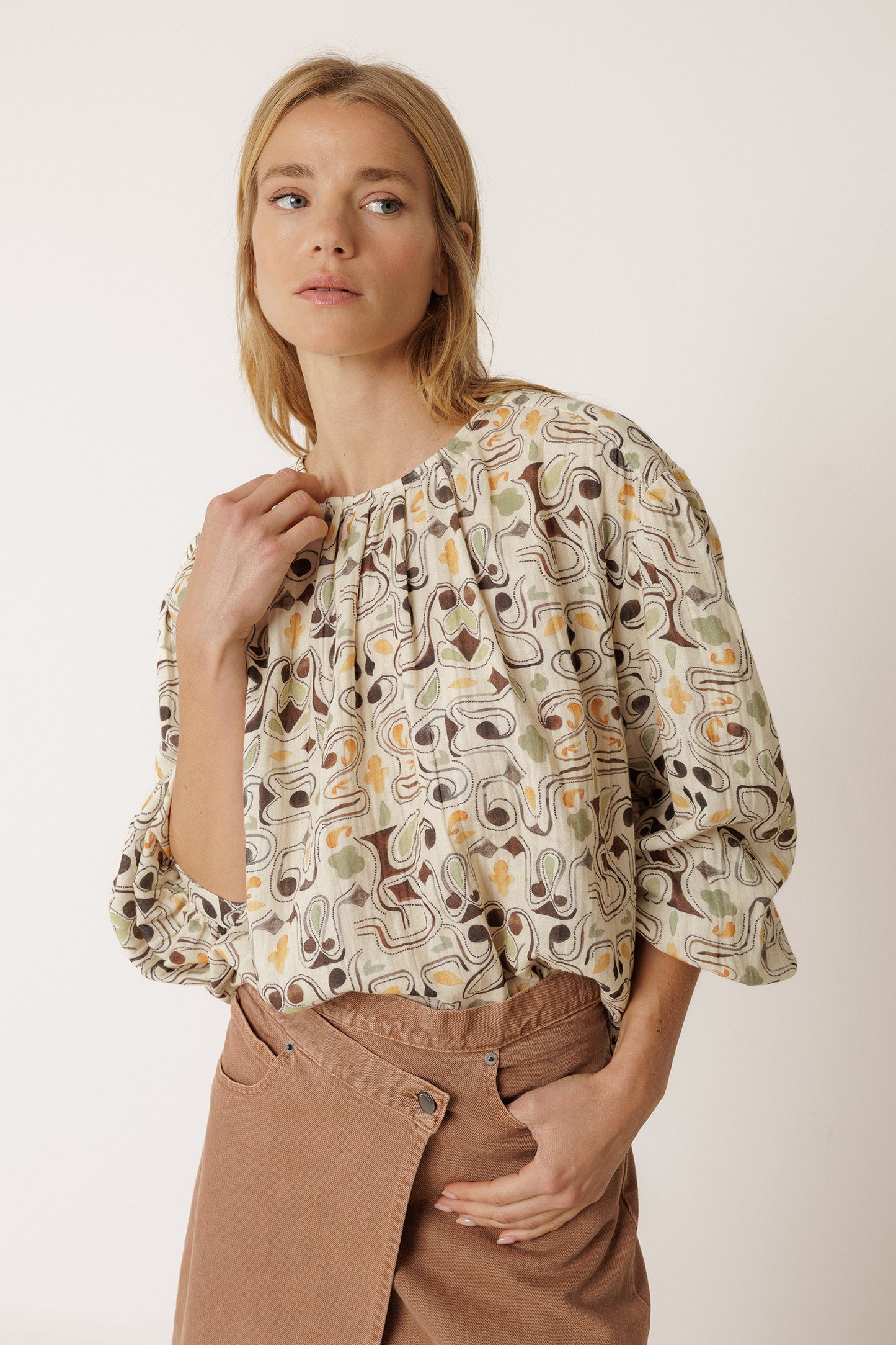 BLUSA ESTAMPADA DOBLE GASA