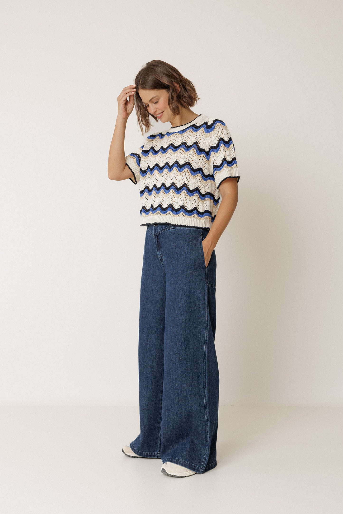 JERSEY CROCHET ZIG ZAG