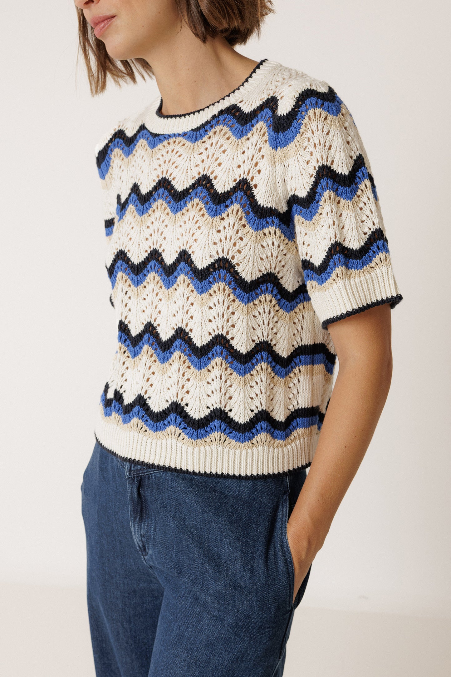 JERSEY CROCHET ZIG ZAG