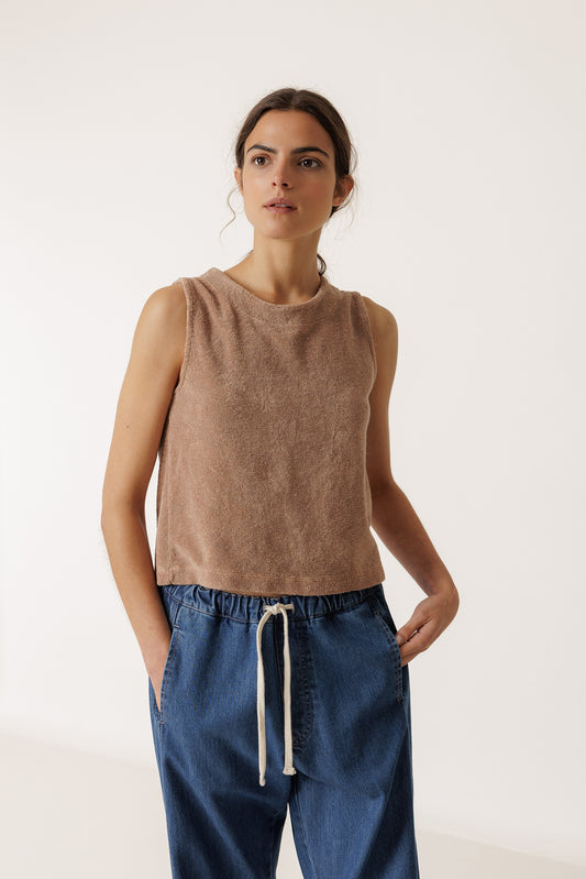 [CL] TERRYCLOTH CROP TOP 1