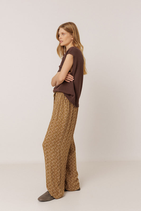 FLOWY BLOCK-PRINT PANT 2