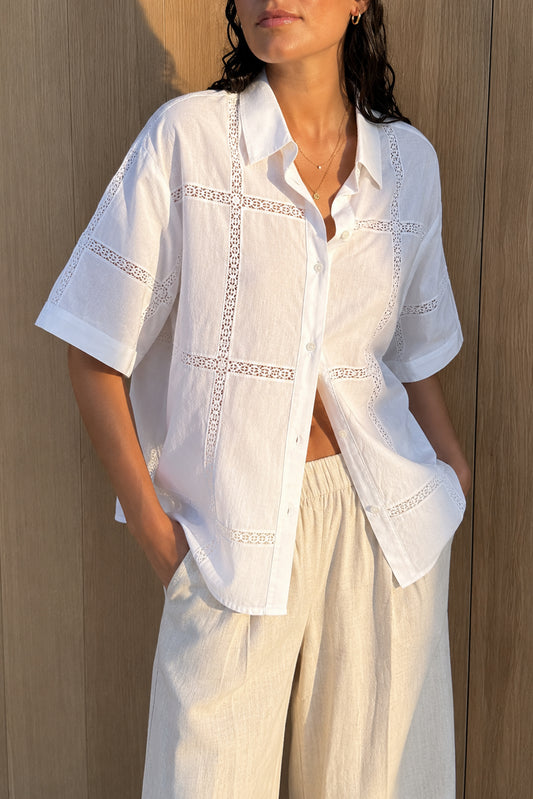 CAMISA POPELÍN CON PUNTILLAS 2