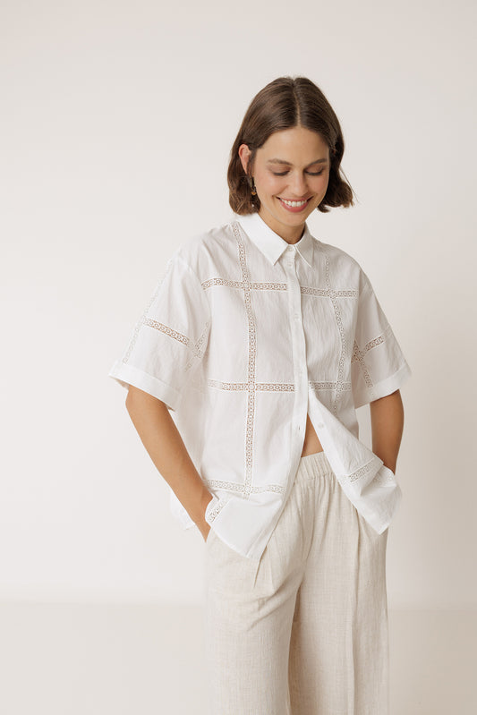 CAMISA POPELÍN CON PUNTILLAS 4