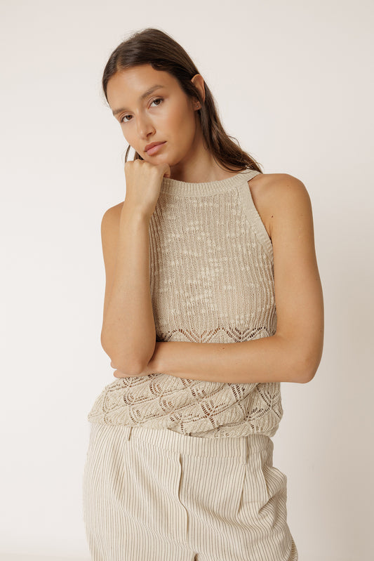[CL] OPEN-KNIT TOP 1