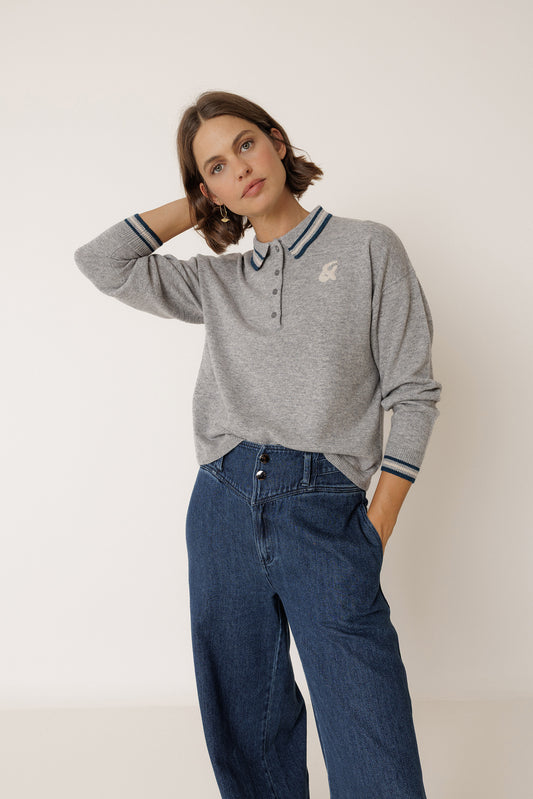 [CL] POLO-COLLAR SWEATER 1