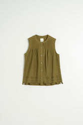 CAMISETA COMBINADA BORDADA